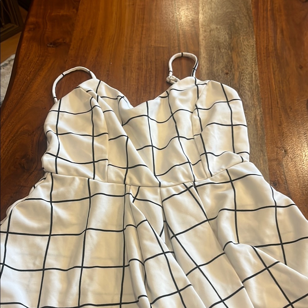 Chic Black and White Striped Dress - Picture 5 of 14